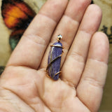 Purple Charoite Pendant in 14kt Yellow Gold Fill