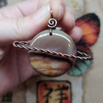 Swirled Jasper Saturn Planet Pendant Necklace