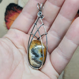 Elven Oregon Bumblebee Plume Agate Pendant in Sterling Silver 2023 Dig