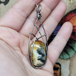 Elven Oregon Bumblebee Plume Agate Pendant in Sterling Silver 2023 Dig