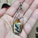 Elven Oregon Bumblebee Plume Agate Pendant in Sterling Silver 2023 Dig