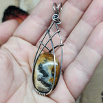 Elven Oregon Bumblebee Plume Agate Pendant in Sterling Silver 2023 Dig