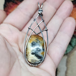 Elven Oregon Bumblebee Plume Agate Pendant in Sterling Silver 2023 Dig