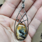 Elven Oregon Bumblebee Plume Agate Pendant in Sterling Silver 2023 Dig