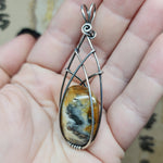 Elven Oregon Bumblebee Plume Agate Pendant in Sterling Silver 2023 Dig