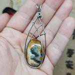 Elven Oregon Bumblebee Plume Agate Pendant in Sterling Silver 2023 Dig