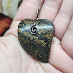 Sonora Dendritic Picture Jasper Heart Pendant in Sterling Silver
