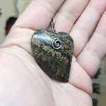 Sonora Dendritic Picture Jasper Heart Pendant in Sterling Silver