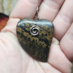 Sonora Dendritic Picture Jasper Heart Pendant in Sterling Silver