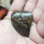 Sonora Dendritic Picture Jasper Heart Pendant in Sterling Silver