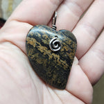 Sonora Dendritic Picture Jasper Heart Pendant in Sterling Silver
