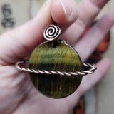 Tiger Eye Saturn Planet Pendant Necklace