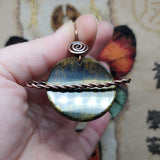 Tiger Eye Saturn Planet Pendant Necklace