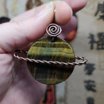 Tiger Eye Saturn Planet Pendant Necklace