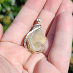 Large Tabasco Drusy Quartz Crystal Geode Pendant in Sterling Silver