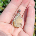 Large Tabasco Drusy Quartz Crystal Geode Pendant in Sterling Silver