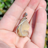 Large Tabasco Drusy Quartz Crystal Geode Pendant in Sterling Silver