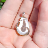 Crystal Cave Tabasco Drusy Quartz Crystal Geode Pendant in Sterling Silver