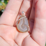 Crystal Cave Tabasco Drusy Quartz Crystal Geode Pendant in Sterling Silver