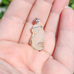 Icey Cave Tabasco Drusy Quartz Crystal Geode Pendant in Sterling Silver