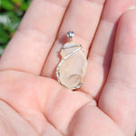 Icey Cave Tabasco Drusy Quartz Crystal Geode Pendant in Sterling Silver
