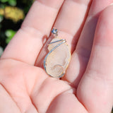 Icey Cave Tabasco Drusy Quartz Crystal Geode Pendant in Sterling Silver