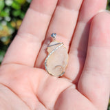 Icey Cave Tabasco Drusy Quartz Crystal Geode Pendant in Sterling Silver