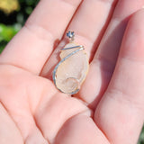 Icey Cave Tabasco Drusy Quartz Crystal Geode Pendant in Sterling Silver