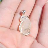 Icey Cave Tabasco Drusy Quartz Crystal Geode Pendant in Sterling Silver