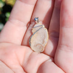 Icey Cave Tabasco Drusy Quartz Crystal Geode Pendant in Sterling Silver