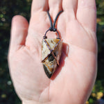 Oregon Zeolite Crystal Tooth Pendant in Copper