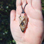 Oregon Zeolite Crystal Tooth Pendant in Copper
