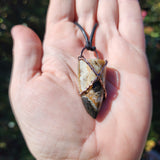 Oregon Zeolite Crystal Tooth Pendant in Copper