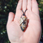 Oregon Zeolite Crystal Tooth Pendant in Copper