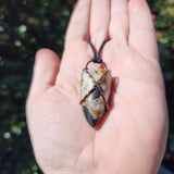 Oregon Zeolite Crystal Tooth Pendant in Copper