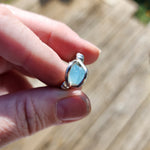Raw Baby Blue Mt Antero Aquamarine Crystal Ring Sterling Silver Sz 7