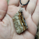 Extra Lacy Crazy Lace Agate Pendant in Sterling Silver