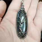 Blue Purple Labradorite Spooky Tree of Life Pendant Necklace in Sterling Silver