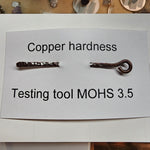 Copper Mohs Hardness Testing Tool