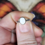 Oval Australian Precious Opal Ring in Sterling Silver Various Sizes