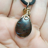 Australian Boulder Opal Pendant in 14kt Yellow Gold Filled - Double Sided