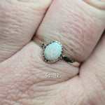 Oval Australian Precious Opal Ring in Sterling Silver Various Sizes