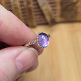 Lavender Glow Amethyst Ring sz 4.5 - Sterling Silver