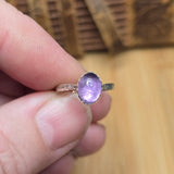 Lavender Glow Amethyst Ring sz 4.5 - Sterling Silver