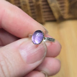 Lavender Glow Amethyst Ring sz 4.5 - Sterling Silver