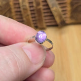 Lavender Glow Amethyst Ring sz 4.5 - Sterling Silver