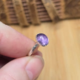 Lavender Glow Amethyst Ring sz 4.5 - Sterling Silver
