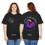Rock Your World Moonlight Wave Crystal Tee – Heavy Duty Unisex BACK Print + Front Logo