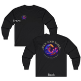 Rock Your World Moonlight Wave Crystal Long Sleeve – Unisex Heavy Cotton BACK Print + Front Logo - 2026 Design