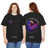 Rock Your World Moonlight Wave Crystal Tee – Heavy Duty Unisex BACK Print + Front Logo